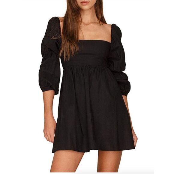 REFORMATION Michaela Puff Sleeve Baby Doll Mini Dress - Picture 1 of 8